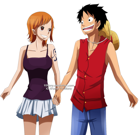 Luffy and Nami