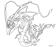 Coloriage Mega-Rayquaza