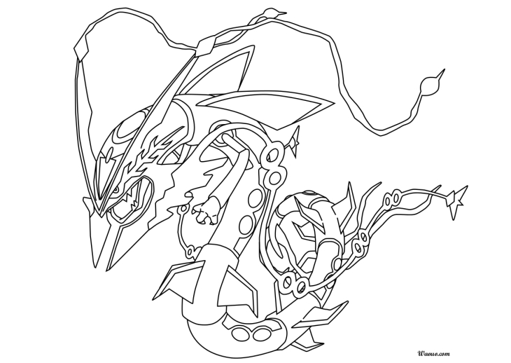 Coloriage Mega-Rayquaza