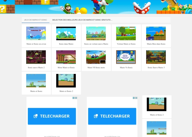 Jeux de Mario et Sonic