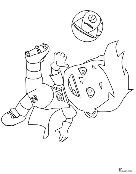 Euro 2016 Mascot Coloring Page