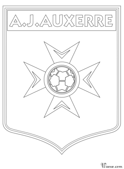 Auxerre coat of arms coloring page