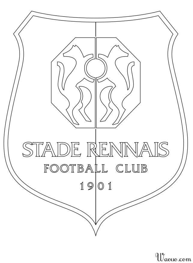 Coloriage Stade rennais football club à imprimer et colorier