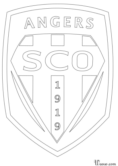 Dibujo de Escudo de Angers para colorear