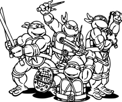 Coloriage Tortues Ninja