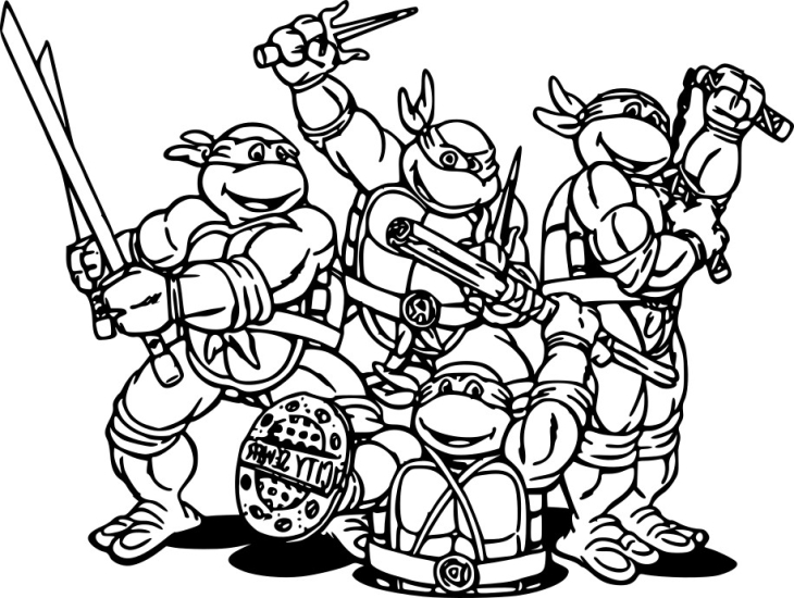 Ninja Turtles Coloring Page