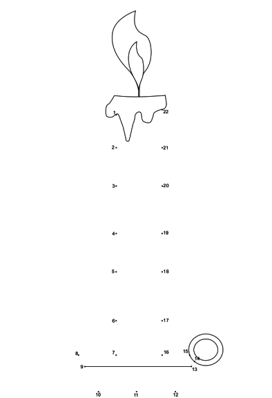 Coloring dot to connect candle