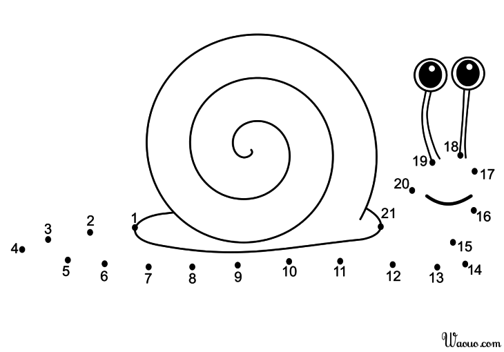 Farbpunkt zum Verbinden einer Schnecke