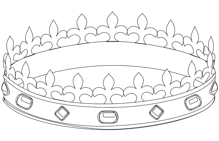 King cake crown coloring page