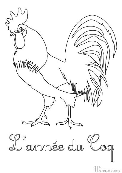 Rooster coloring page