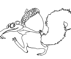 Coloriage Scrat Age de Glace