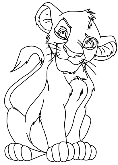 Coloriage Simba Roi Lion