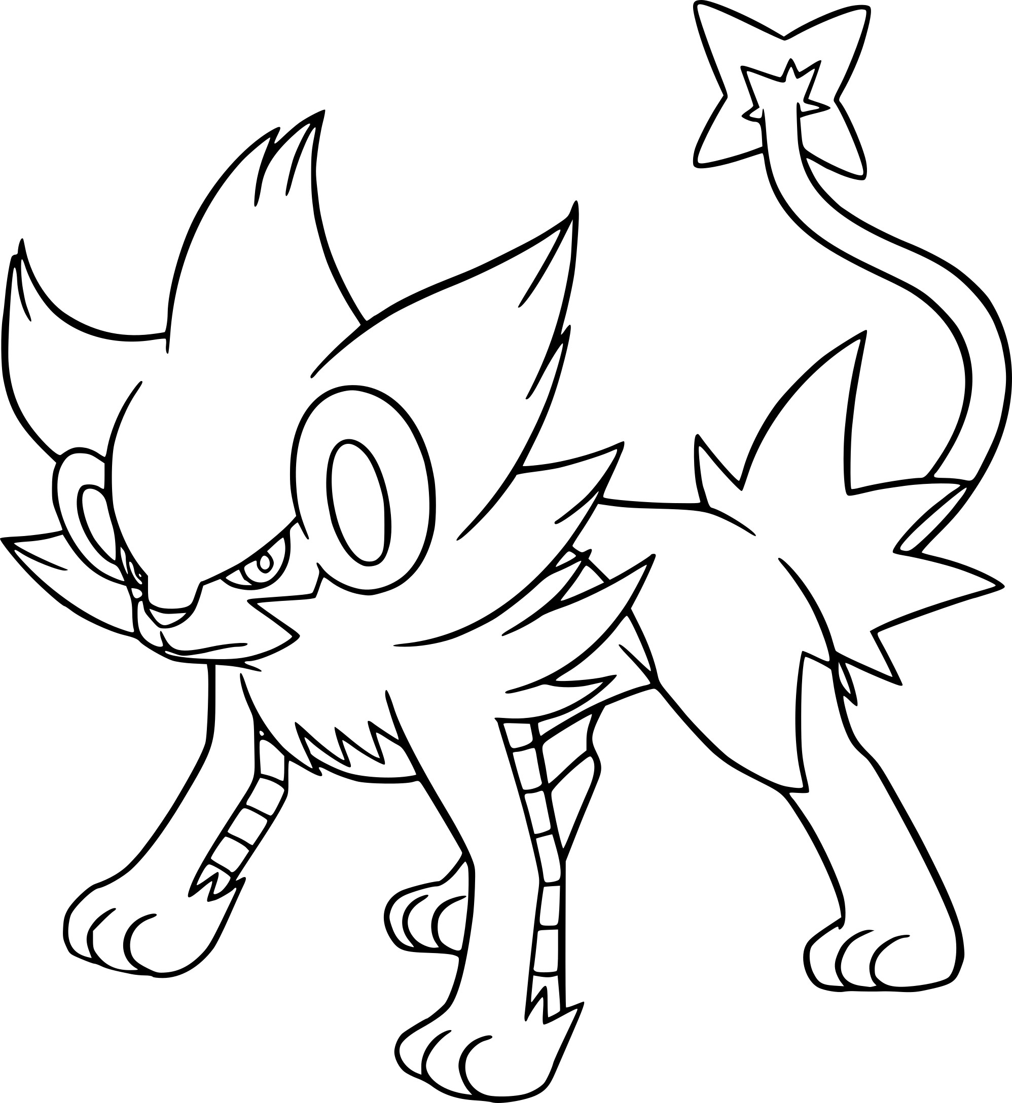 Luxray : Coloriage Luxray Pokemon à imprimer