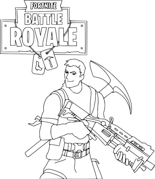 Desenho de Fortnite para colorir