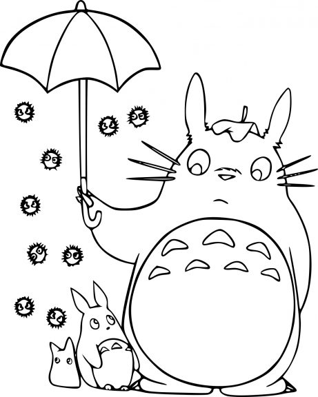 Desenho de Totoro para colorir