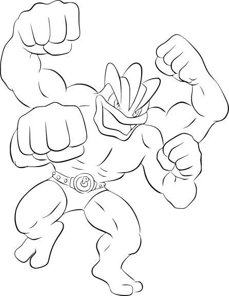 Dibujo de Machamp para colorear