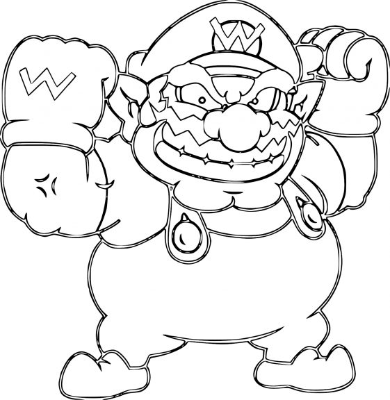 Wario coloring page