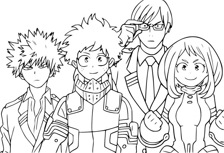 My hero academia coloring page