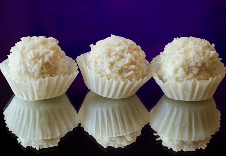 White chocolate coconut truffles