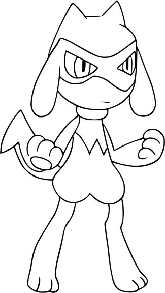 Coloriage Riolu Pokemon