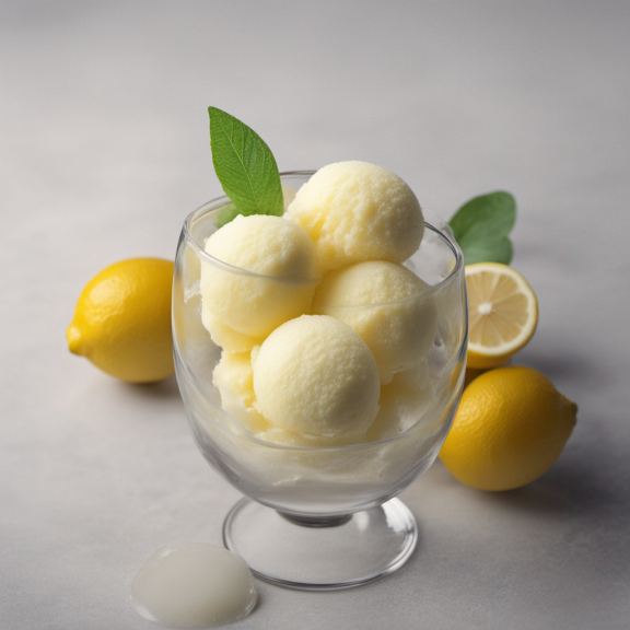 domácí citronový sorbet