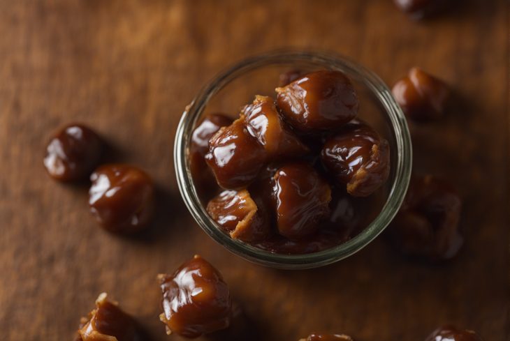 Homemade candied chestnuts