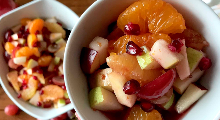 Clementin og granatæble salat